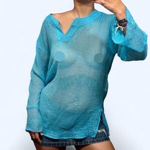 Fairy Mermaid Blue Floral Top by In Gear!